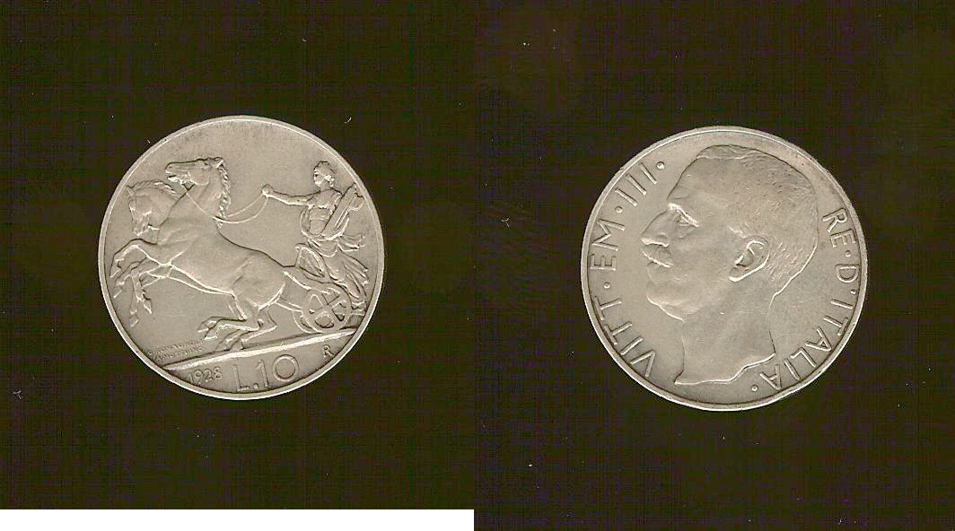 Italy 10 lire 1928 Rome gVF